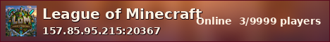 League of Minecraft sunset banner